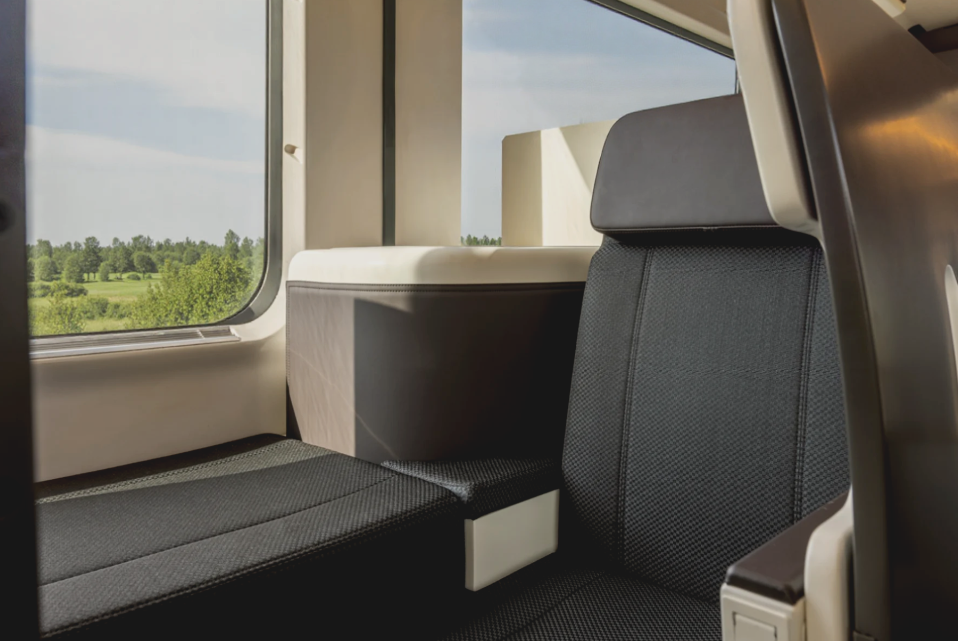 Lijkt gewoon business class in een vliegtuig