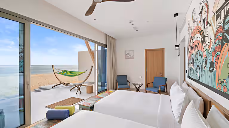 Dit hotel aan een kitesurfstrand is een bijzondere optie in Qatar
